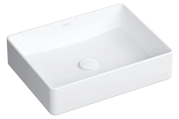 OMNIRES PASADENA470BP - Umyvadlo na desku PASADENA 47x36 cm keramika/lesklá bílá