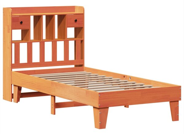 Postel bez matrace voskově hnědá 75 x 190 cm masivní borovice 3308869