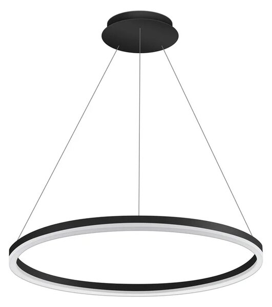 Palnas Závěsné LED svítidlo DONA ø 60 cm Barva: Černá, Stmívání, řízení: Dálkové ovládání (s dálkovým ovladačem)
