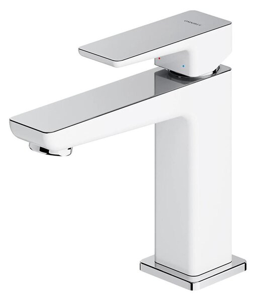 OMNIRES PM7410CRB - Umyvadlová baterie PARMA 15 cm lesklý chrom/bílá