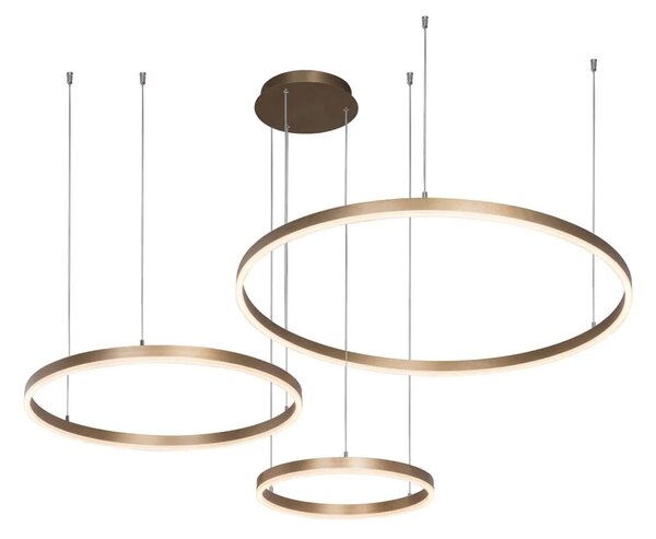 Palnas Závěsné LED svítidlo DONA ø 40 cm, zlaté Stmívání, řízení: ON/OFF (bez stmívání)