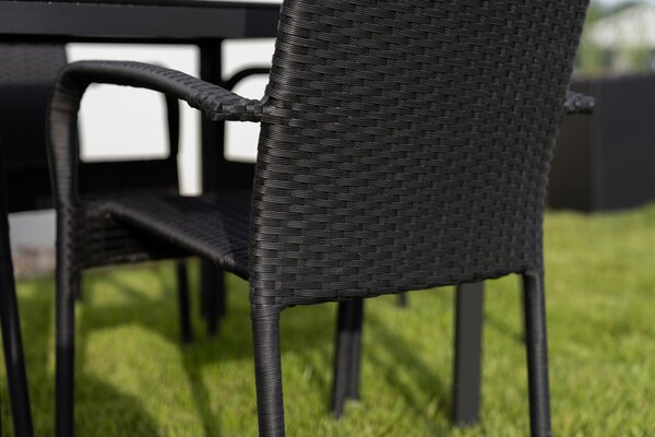 Vikio Zahradní malá ratanová sestava pro 4 osoby DT280 antracit