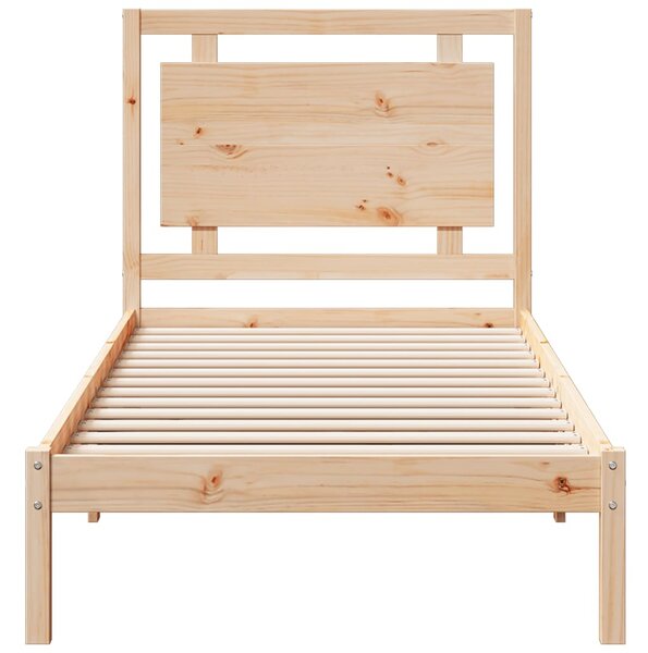 Prodloužený rám postele bez matrace 100 x 220 cm masivní dřevo 3309199