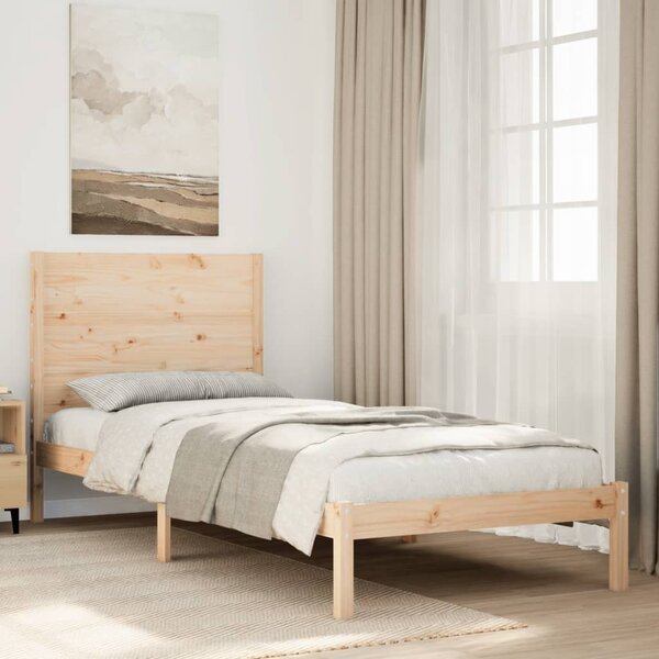 Prodloužený rám postele bez matrace 90 x 220 cm masivní dřevo 3309281