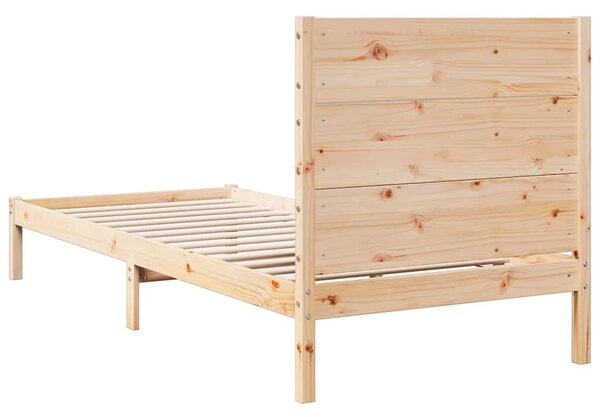 Prodloužený rám postele bez matrace 90 x 220 cm masivní dřevo 3309281