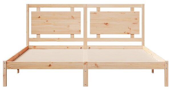 Prodloužený rám postele bez matrace 200 x 220 cm masivní dřevo 3309207