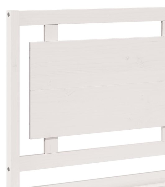 Prodloužený rám postele bez matrace bílý 200 x 220 cm masiv 3309208