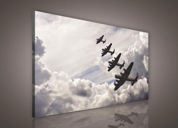 Obraz na plátně letadla v oblacích 215O1, 100 x 75 cm, IMPOL TRADE
