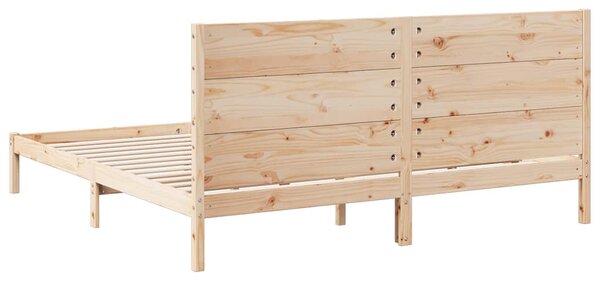 Prodloužený rám postele bez matrace 200 x 220 cm masivní dřevo 3309291