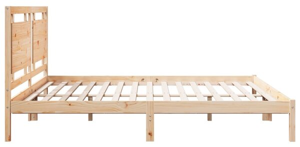 Prodloužený rám postele bez matrace 200 x 220 cm masivní dřevo 3309207
