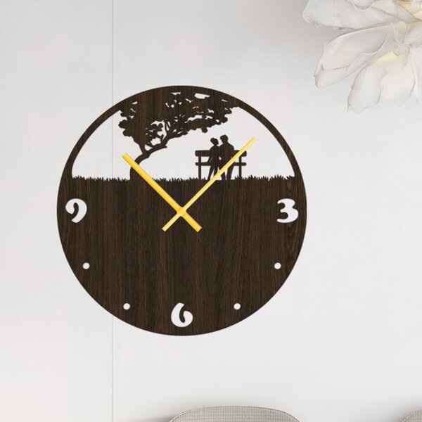 Nástěnné hodiny SETKÁNÍ Zvolte barvu dekoru: Wenge | Velikost hodin: 35x35