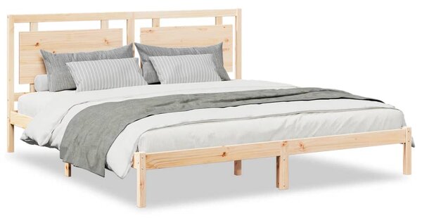 Prodloužený rám postele bez matrace 200 x 220 cm masivní dřevo 3309207