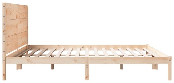 Prodloužený rám postele bez matrace 200 x 220 cm masivní dřevo 3309291