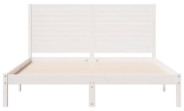 Prodloužený rám postele bez matrace bílý 140 x 220 cm masiv 3309314