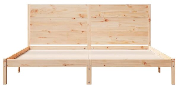 Prodloužený rám postele bez matrace 200 x 220 cm masivní dřevo 3309291
