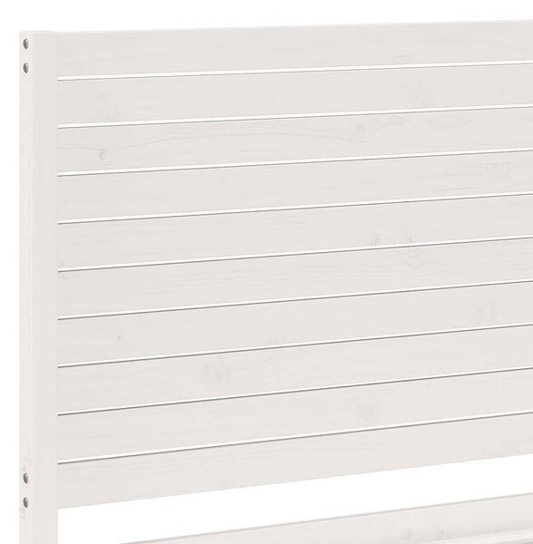 Prodloužený rám postele bez matrace bílý 140 x 220 cm masiv 3309314