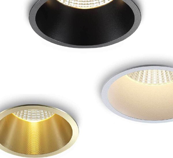 Downlight Deep LED zápustné svítidlo Ra>95 Černá12W - ⌀130mm