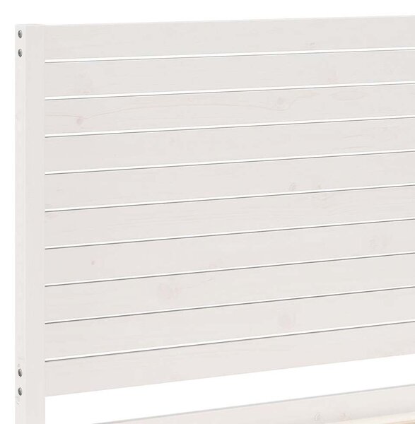 Prodloužený rám postele bez matrace bílý 90 x 210 cm masiv 3309296