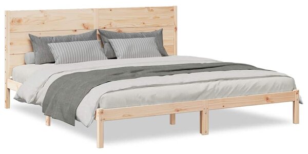 Prodloužený rám postele bez matrace 200 x 220 cm masivní dřevo 3309291