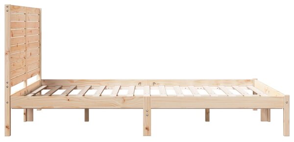 Prodloužený rám postele bez matrace 140 x 220 cm masivní dřevo 3309313