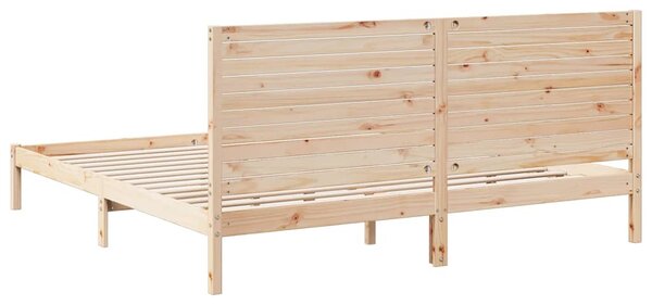 Prodloužený rám postele bez matrace 200 x 220 cm masivní dřevo 3309319
