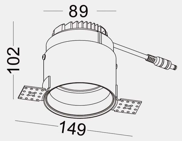 Trimless Downlight LED zápustné svítidlo Ra>95 Natáčecí110mm