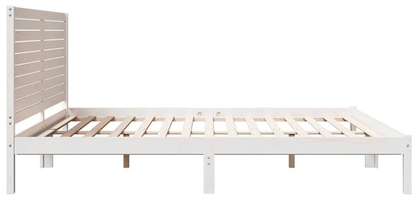 Prodloužený rám postele bez matrace bílý 200 x 220 cm masiv 3309320