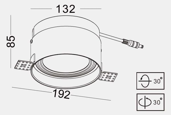 Trimless Downlight LED zápustné svítidlo Ra>95 Natáčecí110mm