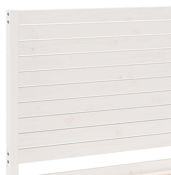 Prodloužený rám postele bez matrace bílý 200 x 220 cm masiv 3309320
