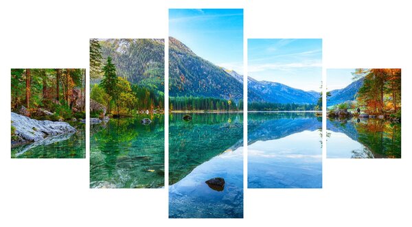 Obraz - Jezero Hintersee (125x70 cm)