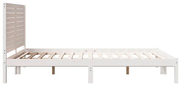 Prodloužený rám postele bez matrace bílý 140 x 220 cm masiv 3309314