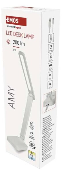 Stolní LED lampa AMY bílá