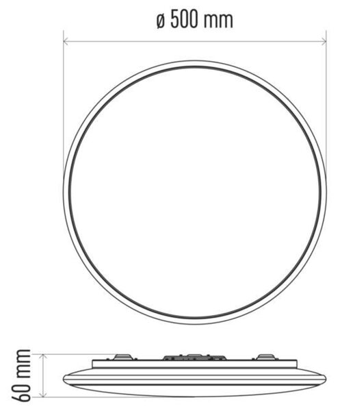 Stropní LED svítidlo STYLE 1 bílá, stmívací se změnou CCT, průměr 50 cm