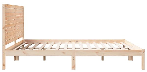 Prodloužený rám postele bez matrace 200 x 220 cm masivní dřevo 3309319