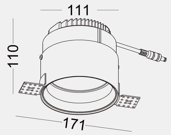 Trimless Downlight LED zápustné svítidlo Ra>95 Natáčecí110mm
