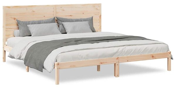 Prodloužený rám postele bez matrace 200 x 220 cm masivní dřevo 3309319