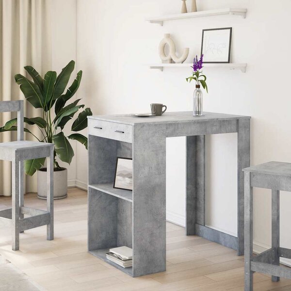Barový stůl betonově šedý 102 x 70 x 103,5 cm kompozitní dřevo 3309324