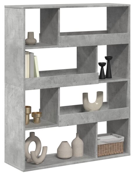 Knihovna betonově šedá 100 x 33 x 125,5 cm kompozitní dřevo 3309333