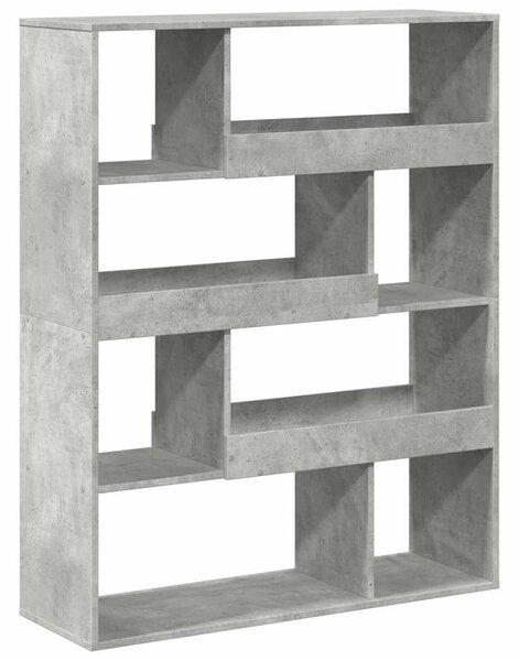 Knihovna betonově šedá 100 x 33 x 125,5 cm kompozitní dřevo 3309333