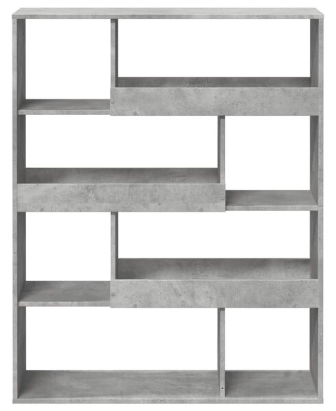 Knihovna betonově šedá 100 x 33 x 125,5 cm kompozitní dřevo 3309333