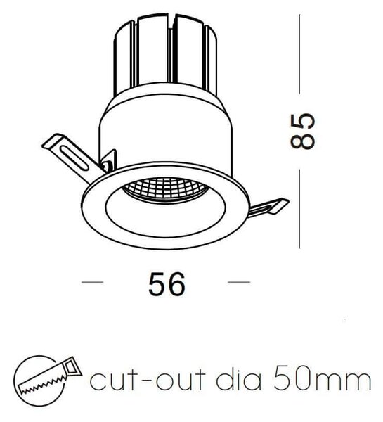 Mini Spotlight LED zápustné svítidlo BíláNáklopná