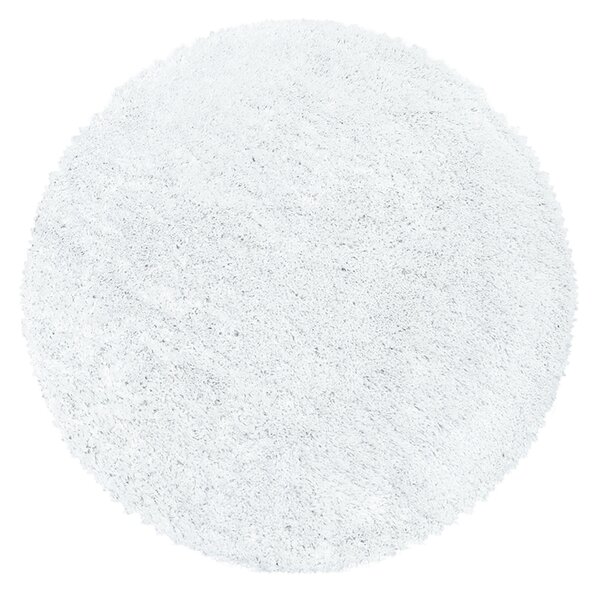 Breno Kusový koberec FLUFFY kruh 3500 White, Bílá, 160 x 160 cm