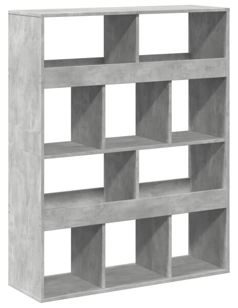 Knihovna betonově šedá 100 x 33 x 125,5 cm kompozitní dřevo 3309360
