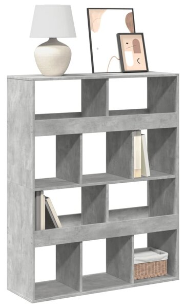 Knihovna betonově šedá 100 x 33 x 125,5 cm kompozitní dřevo 3309360