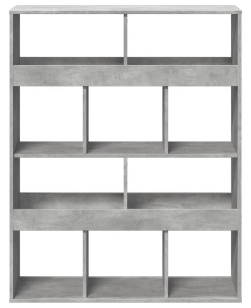 Knihovna betonově šedá 100 x 33 x 125,5 cm kompozitní dřevo 3309360