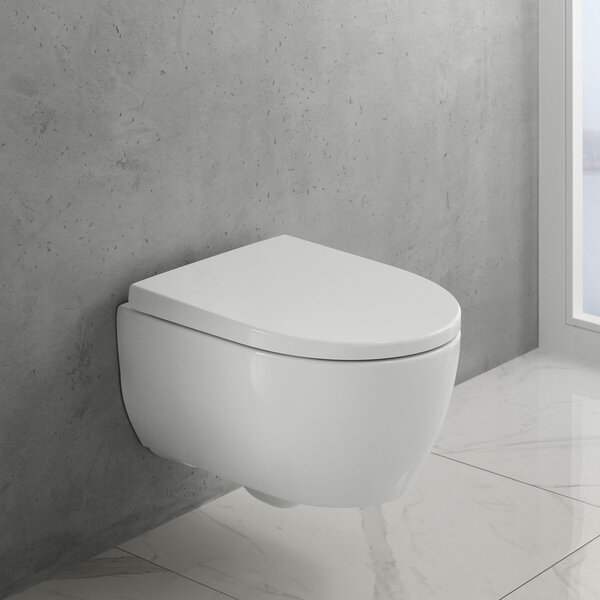 Geberit iCon sada wc s mísou a sedátkem závěsná bez splachovacího kruhu bílá lesk 501.664.00.1