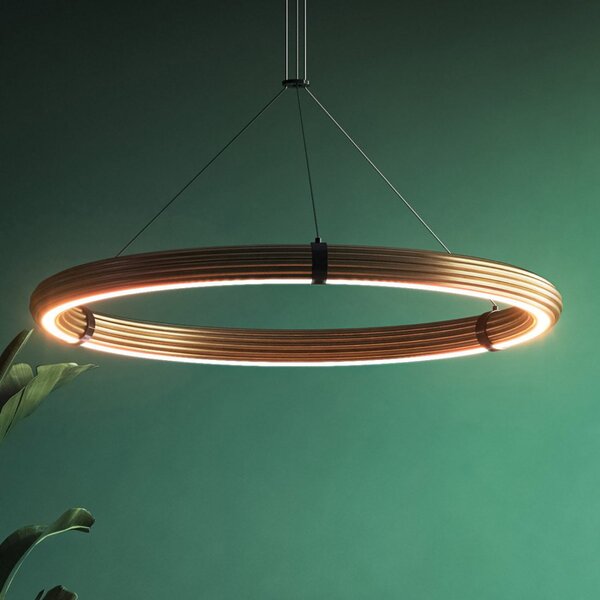 Aromas Elli LED závěsné kruhové svítidlo stmívatelné Černá
