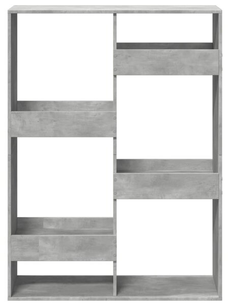 Knihovna betonově šedá 100 x 33 x 135 cm kompozitní dřevo 3309387