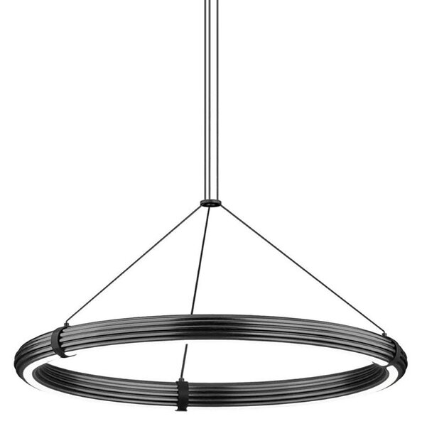 Aromas Elli LED závěsné kruhové svítidlo stmívatelné Černá