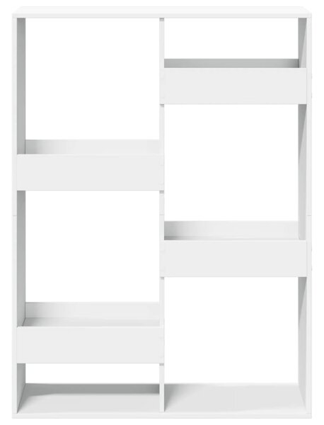 Knihovna bílá 100 x 33 x 135 cm kompozitní dřevo 3309384